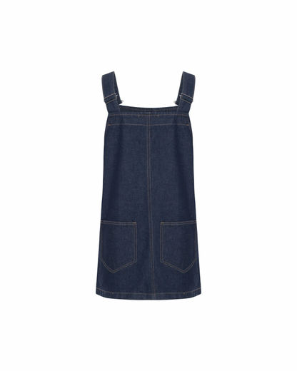 Vestido Jardineira Jeans