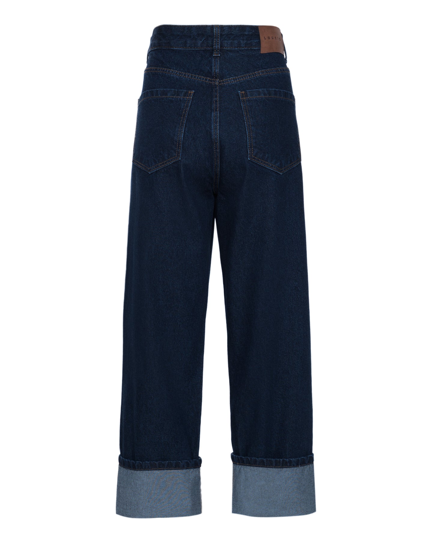 Calça Jeans Barra Cartas Bordadas