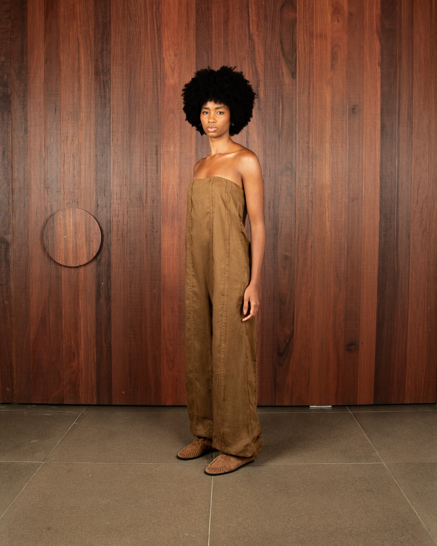 Macacão Linho Marrom