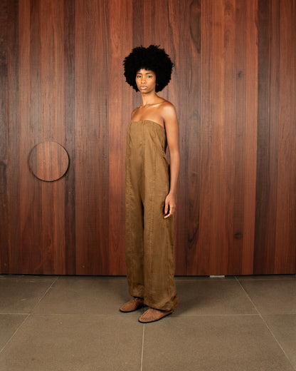 Macacão Linho Marrom