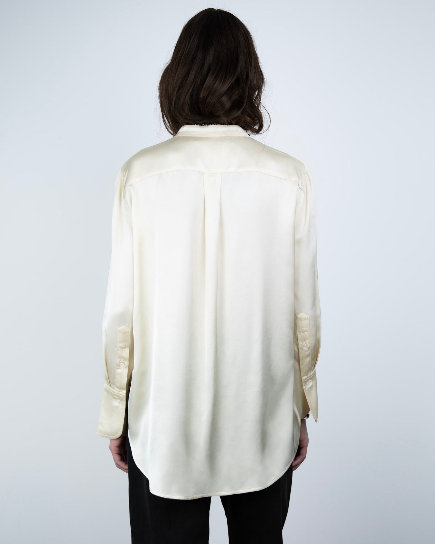 Camisa Acetinada Creme