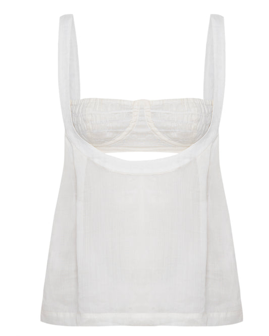 Blusa Voil de Linho Off White