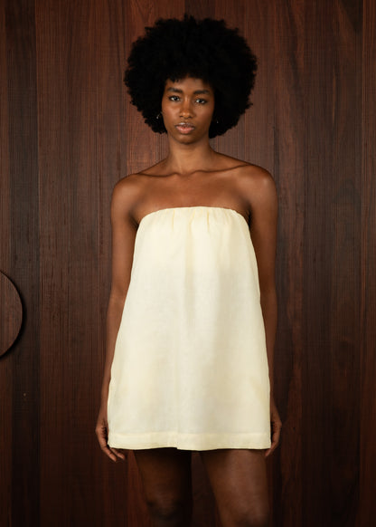 Vestido Mini Tomara que Caia Linho Off White