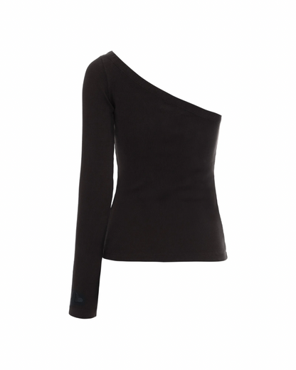 Blusa Um Ombro Só Preta