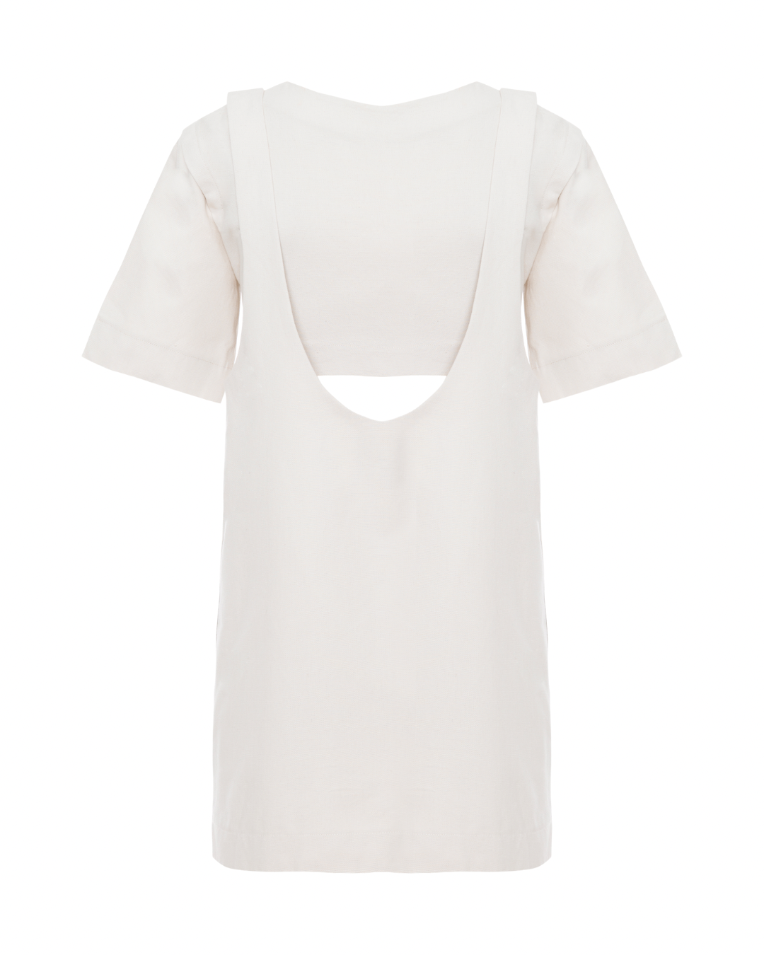 Vestido Suspensório Copenhagen Off-White