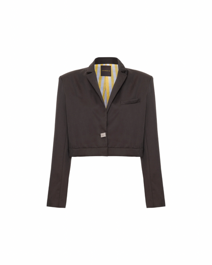 Blazer Cropped Marrom