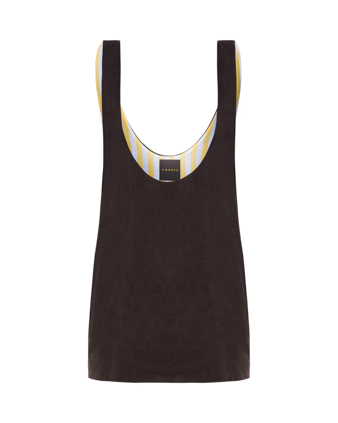 Vestido Suspensório Veludo Marrom