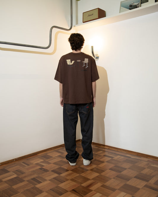 Calça Balloon Jeans Marrom