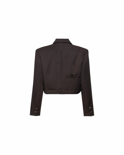 Blazer Cropped Marrom