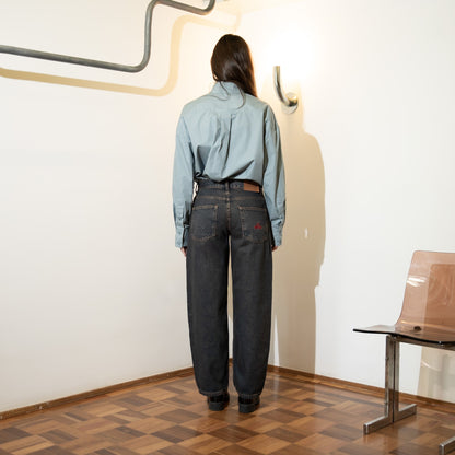 Calça Balloon Jeans Marrom