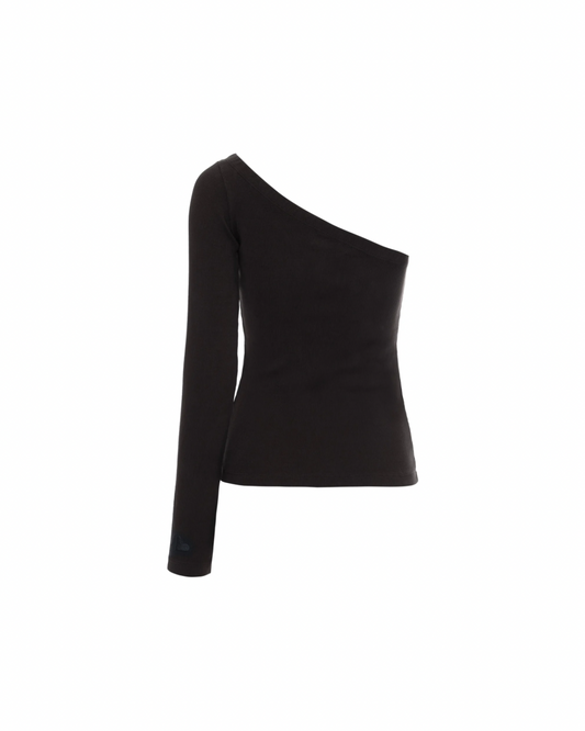 Blusa Um Ombro Só Preta