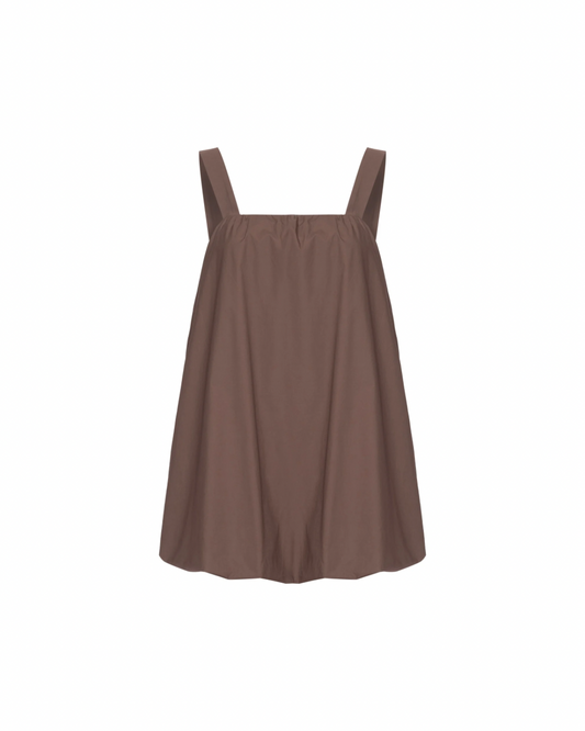 Vestido Balloon Marrom