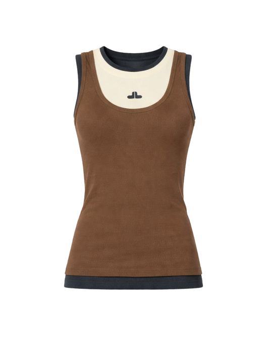 Regata Tripla Manteiga, Marrom e Cinza