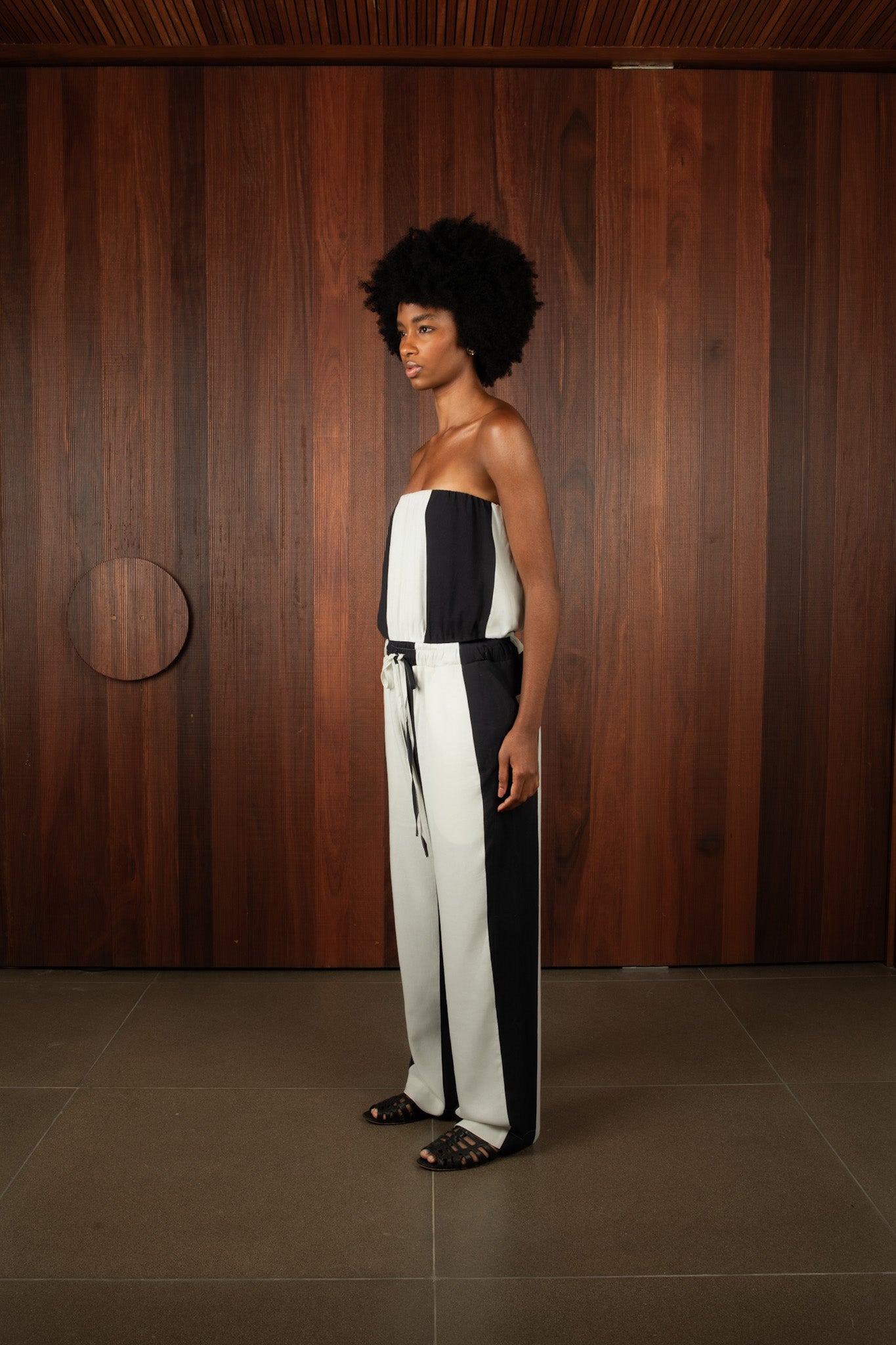 Top Tomara Que Caia Balonê Listrado