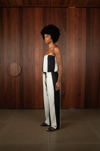 Top Tomara Que Caia Balonê Listrado