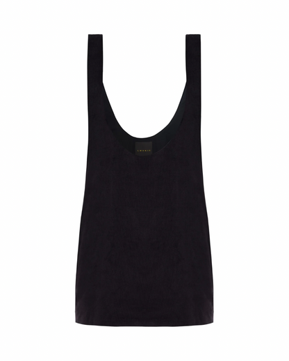 Vestido Suspensório Veludo Preto