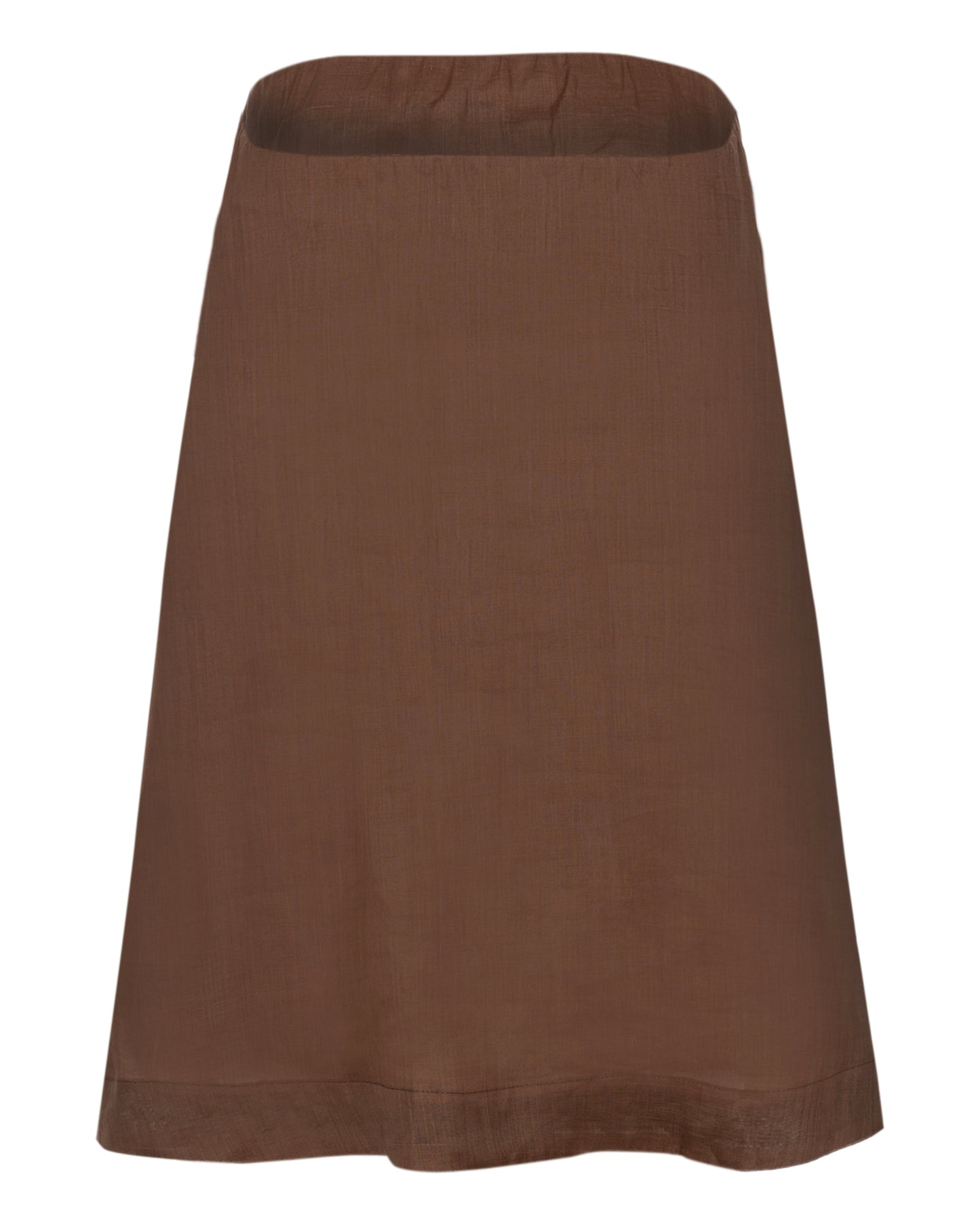 Vestido Mini Tomara que Caia Voil de Linho Marrom