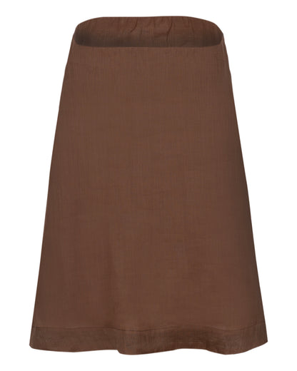 Vestido Mini Tomara que Caia Voil de Linho Marrom