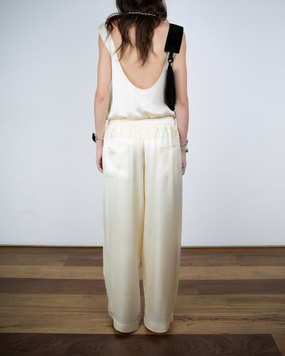 Calça Instinto Acetinada Creme