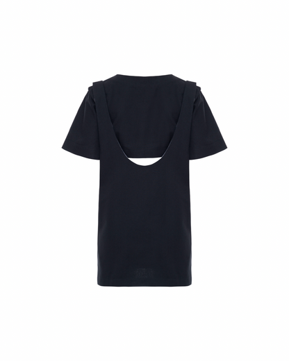 Vestido Suspensório Copenhagen Preto