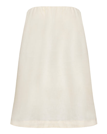 Vestido Mini Tomara que Caia Linho Off White