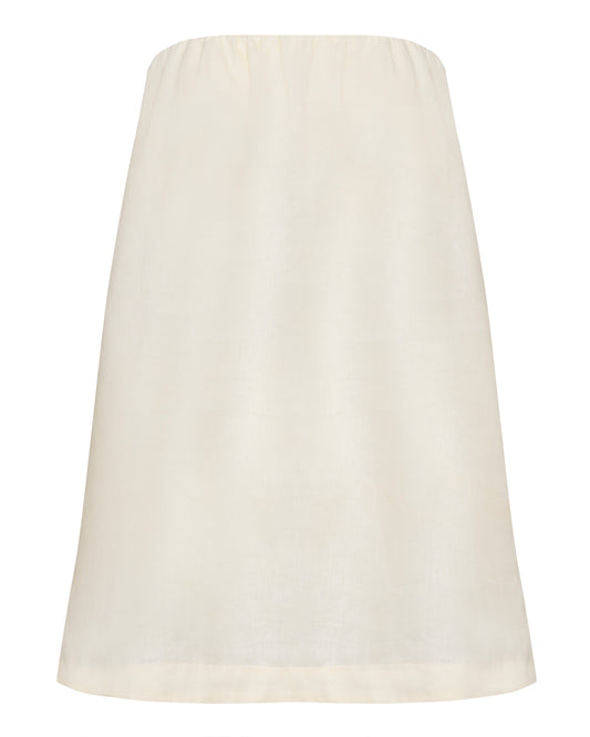 Vestido Mini Tomara que Caia Linho Off White