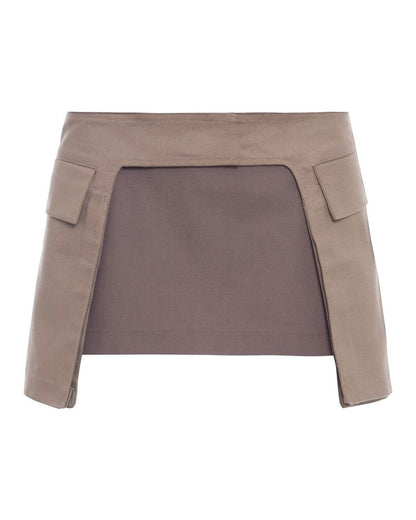 Saia Utilitária Cinza e Chá