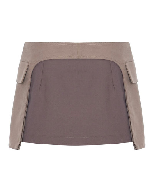 Saia Utilitária Cinza e Chá