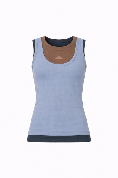 Regata Tripla Azul, Marrom e Cinza