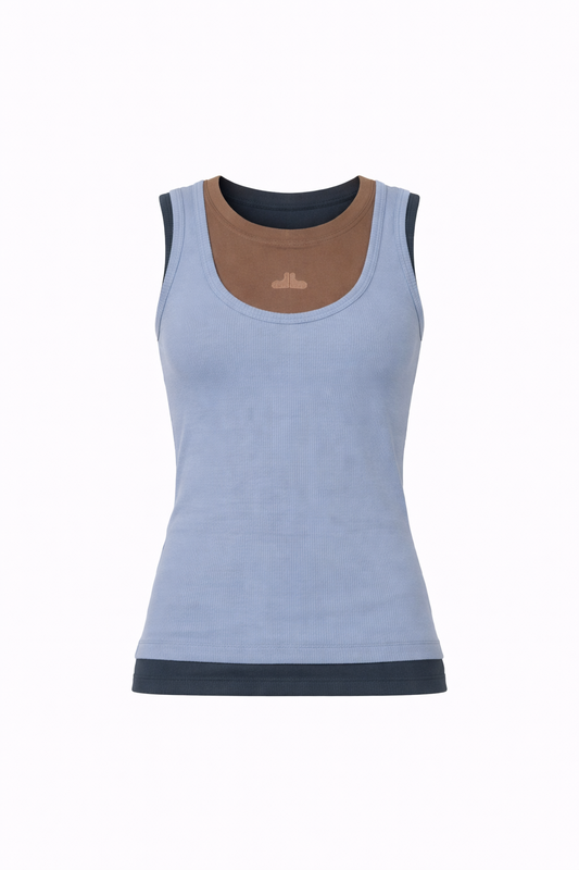 Regata Tripla Azul, Marrom e Cinza