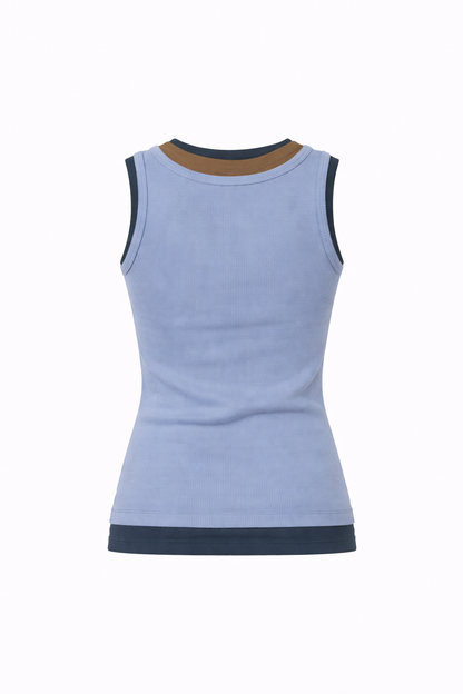 Regata Tripla Azul, Marrom e Cinza