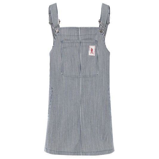 Vestido Jardineira Listrado