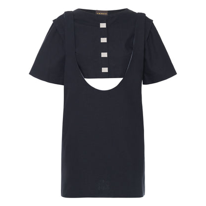 Vestido Suspensório Copenhagen Preto