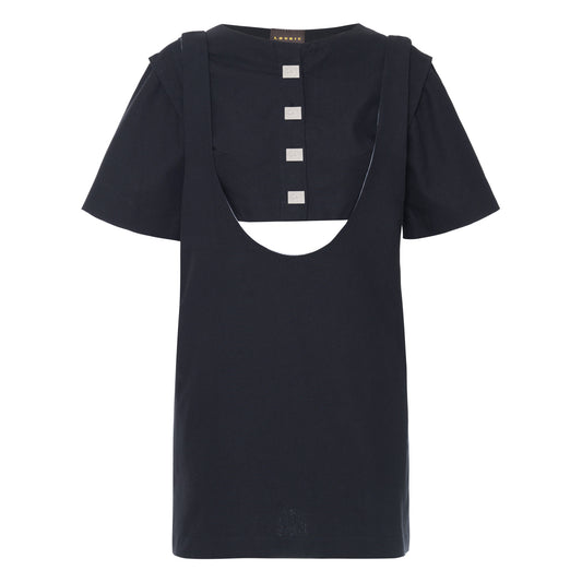 Vestido Suspensório Copenhagen Preto