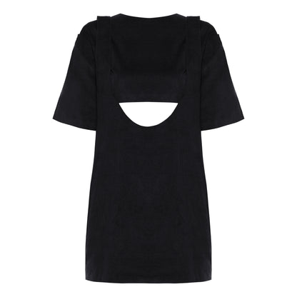 Vestido Suspensório Veludo Preto