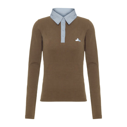 Polo Logo Marrom