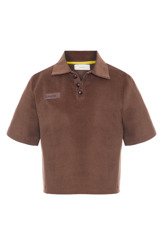Polo Cotelê Marrom