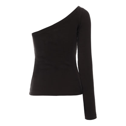 Blusa Um Ombro Só Preta